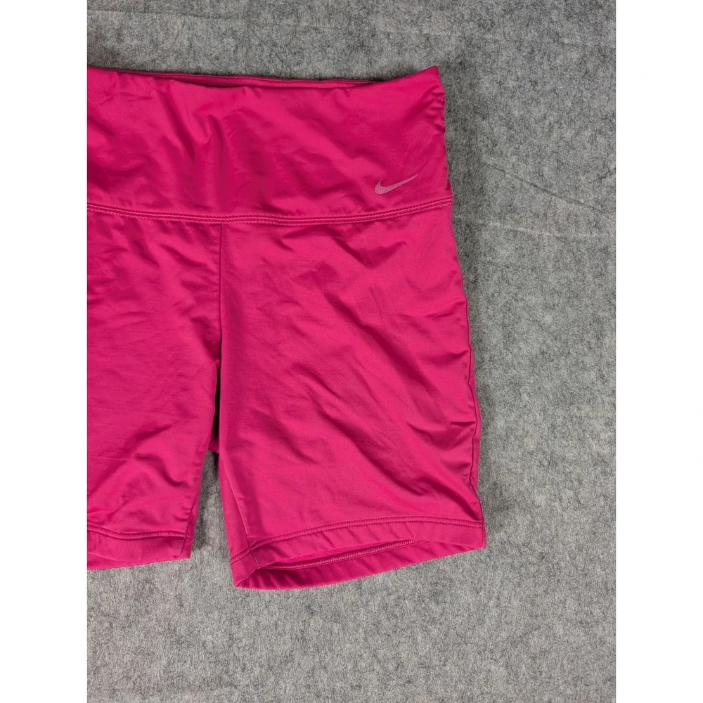 Nike Womens Dri-FIT Compression Biker Shorts Pink Activewear Running 6070